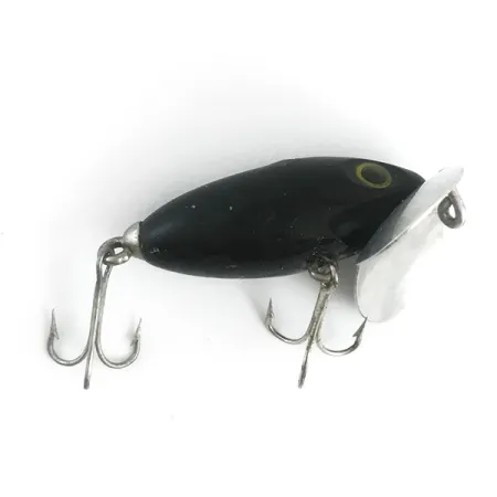 Vintage Fred Arbogast Jitterbug , 1/4oz Black fishing lure #5880