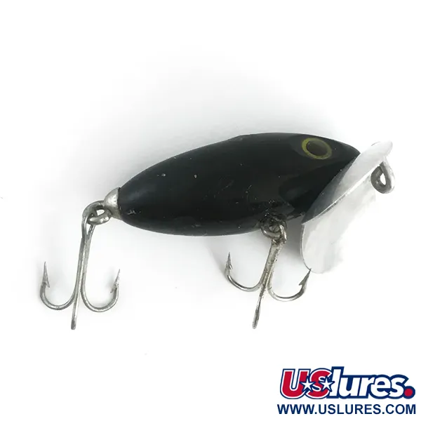 Vintage   Fred Arbogast Jitterbug , 1/4oz Black fishing lure #5880
