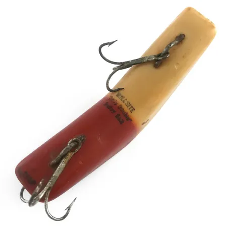 Vintage Other Mill site daily double , 1/2oz Red / White fishing lure #5881