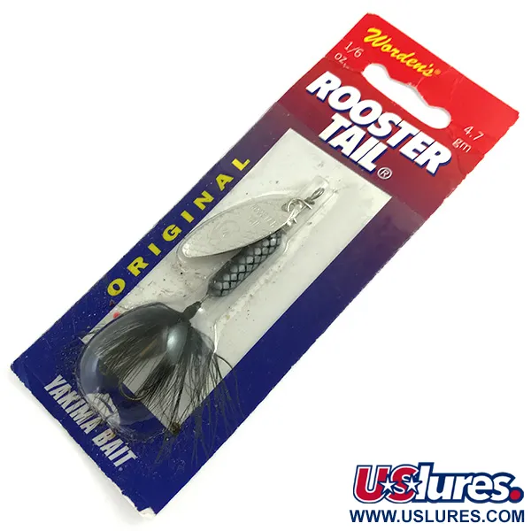  Yakima Bait Worden’s Original Rooster Tail, 3/16oz Silver spinning lure #5886
