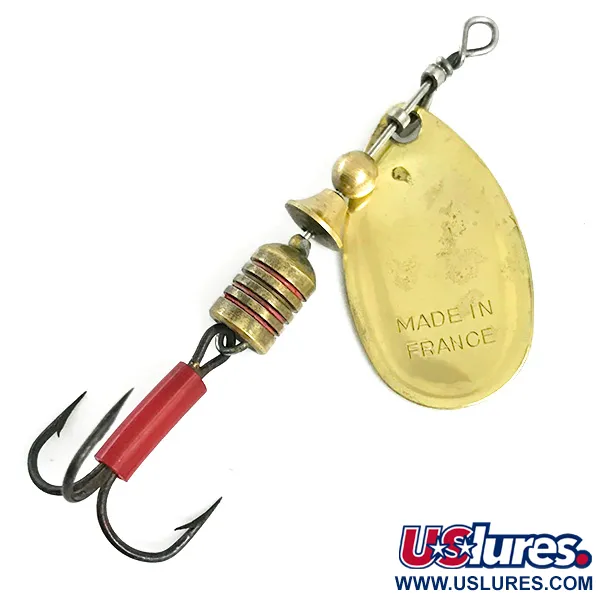 Vintage   Mepps Aglia 2, 3/16oz Gold spinning lure #5899