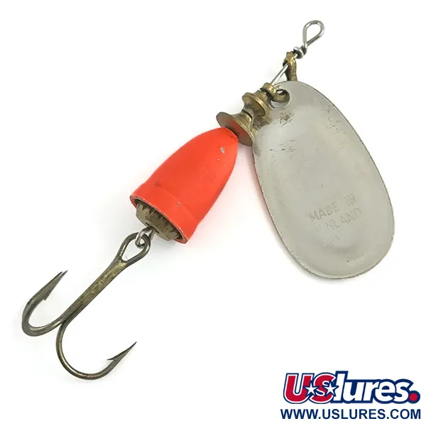 Vintage Blue Fox Super Vibrax 3 UV, 1/4oz Silver spinning lure #5913