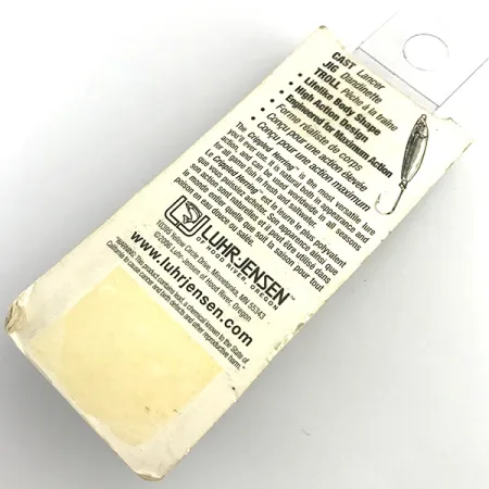 Luhr Jensen Crippled Herring Glow UV, 3/4oz White / Green UV Glow in Dark and UV light fishing spoon #5921