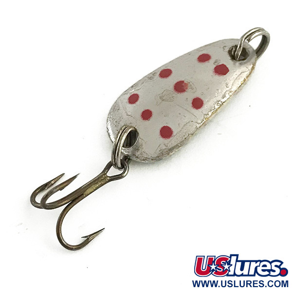 Vintage   Sølvkroken Spesial Classic , 1/8oz Silver / Red fishing spoon #5934