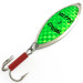 Vintage   Mepps Spoon 3, 1/2oz Nickel / Green UV Glow in UV light, Fluorescent fishing spoon #5936