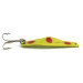 Vintage  Z-RAY Lures Z-Ray Model 125, 2/5oz Yellow / Red Glow fishing spoon #5939