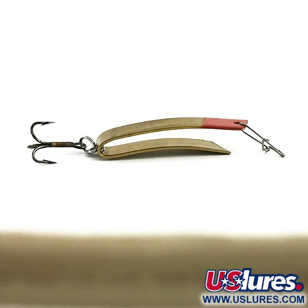 Vintage  South Bend Super-Duper 506, 1/4oz Gold / Red fishing spoon #5949