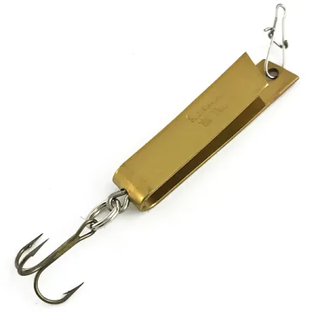 Vintage South Bend Super-Duper 502, 3/32oz Gold / Red fishing spoon #5952