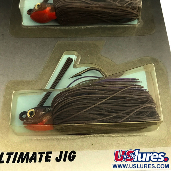   DUH Ultimate Weedless Jig UV, 2/5oz Brown / Red fishing #5964
