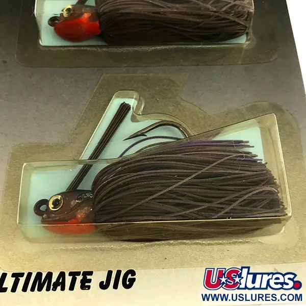 Other DUH Ultimate Weedless Jig UV, 2/5oz Brown / Red fishing #5964