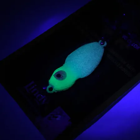Lindy / Little Joe Frostee Jigging Spoon Glow, 1/4oz Chartreuse UV Glow in UV light, Fluorescent, Glow in Dark fishing spoon #5968