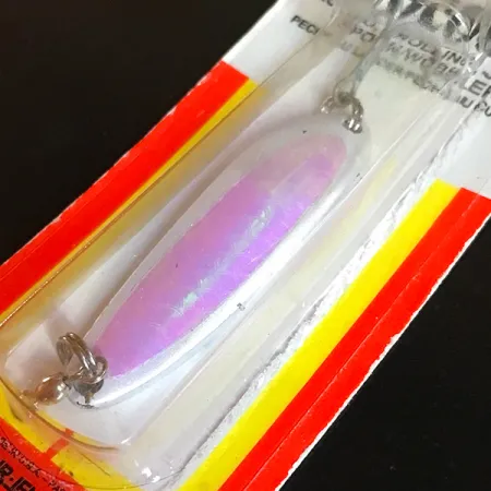 Luhr Jensen Krocodile Die #3, 1/2oz White Pearl / Hologram White Pink fishing spoon #5970