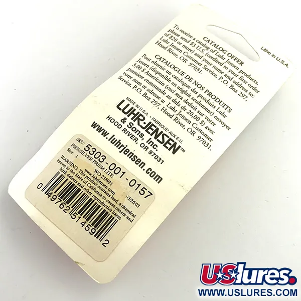 Luhr Jensen Loco 1 UV, 1/8oz Red / Hologram fishing spoon #5972