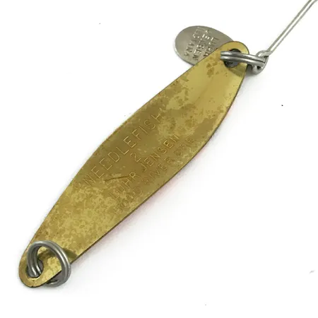 Vintage Luhr Jensen Needlefish 2, 3/32oz Fire Tiger fishing spoon #5975