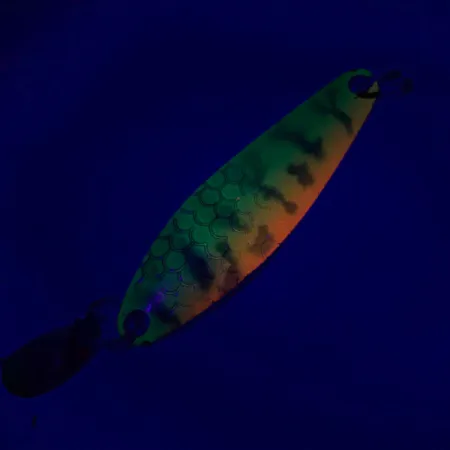 Vintage Luhr Jensen Needlefish 2, 3/32oz Fire Tiger fishing spoon #5975