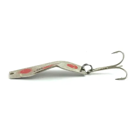 Vintage Z-RAY Lures Z-Ray, 1/4oz Nickel / Red fishing spoon #5976