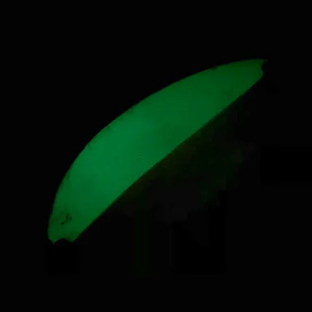 Vintage Seneca Little Cleo (Hula Girl) Glow, 1/2oz White / Orange / Nickel fishing spoon #5978