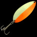 Vintage  Seneca Little Cleo (Hula Girl) Glow, 1/2oz White / Orange / Nickel fishing spoon #5978