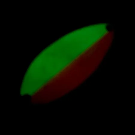 Vintage Seneca Little Cleo (Hula Girl) Glow, 2/3oz White / Orange / Nickel fishing spoon #5982