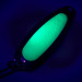Vintage   Blue Fox Pixee UV, 1/2oz Hammered Nickel / Green fishing spoon #5984