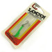 Vintage  Luhr Jensen Loco 1Glow, 1/8oz White / Green fishing spoon #6000