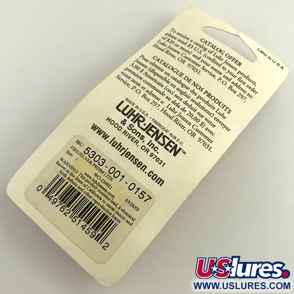 Luhr Jensen Loco 1 UV, 1/8oz Red / Hologram fishing spoon #6001