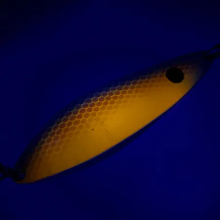 Vintage Red Eye Lures The Perfect Minnow, 1/2oz Orange / Brown / White fishing spoon #6004