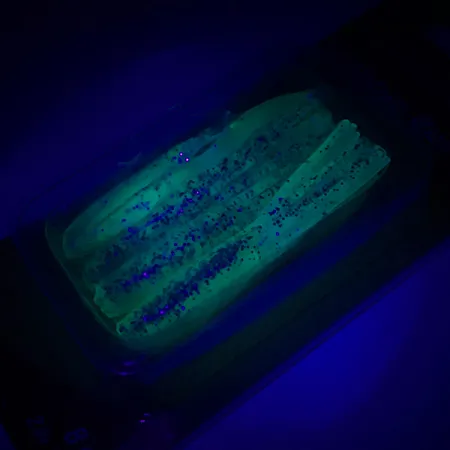 Johnson Crappie Buster Shad Tubes UV soft bait, Blue / Green / Glitter fishing #6021