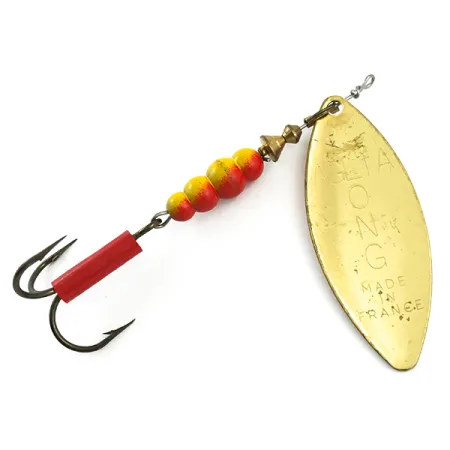 Mepps Aglia Long 2, 1/4oz Gold / Orange spinning lure #6025