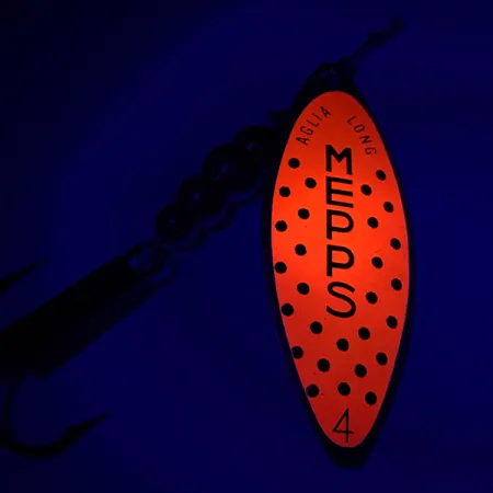 Mepps Aglia Long 2, 1/4oz Gold / Orange spinning lure #6025