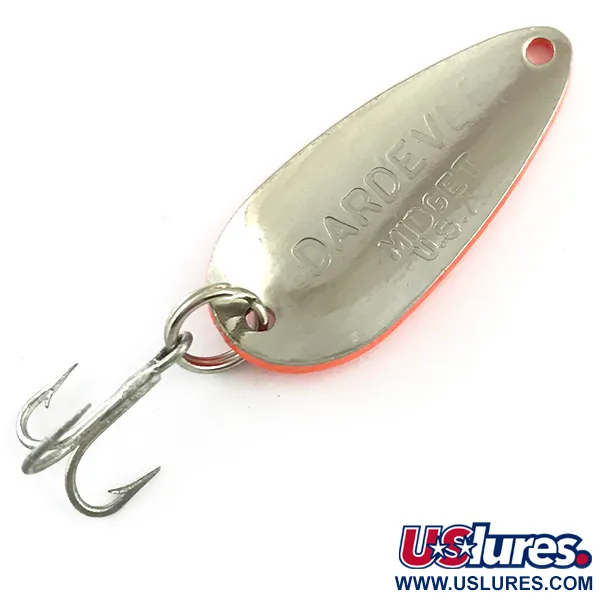  Eppinger Dardevle Midget, 3/16oz Red / Black / Nickel fishing spoon #6027