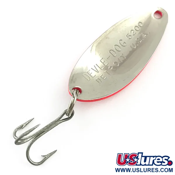  Eppinger Dardevle Devle Dog 5200 UV, 1/4oz Red / Black fishing spoon #6028