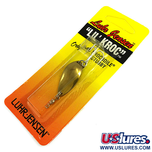  Luhr Jensen Lil' Kroc (Krocodile Stubby), 3/16oz Brass fishing spoon #6045