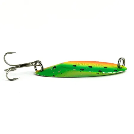 Vintage Acme Kastmaster , 3/4oz Rainbow Trout / Nickel fishing spoon #6054