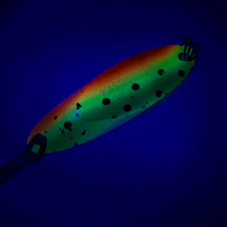 Vintage Acme Kastmaster , 3/4oz Rainbow Trout / Nickel fishing spoon #6054