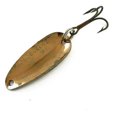 Vintage Acme Wonderlure, 3/16oz Hammered Copper fishing spoon #6058