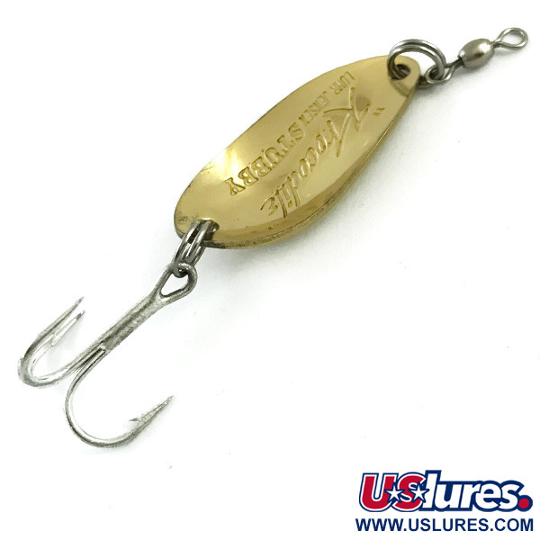  Luhr Jensen Lil' Kroc (Krocodile Stubby), 3/16oz Gold fishing spoon #6063