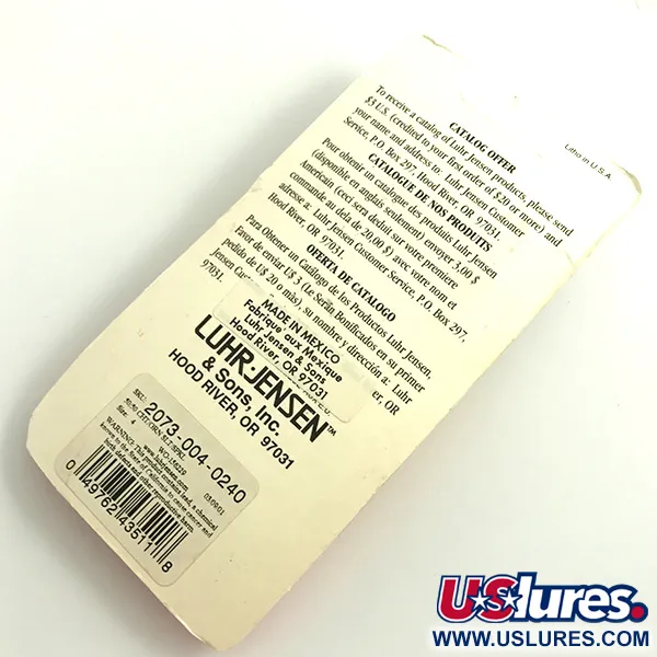   Luhr Jensen Tee Spoon, 1/2oz Green / Fluorescent Yellow Glow in UV light, Fluorescent spinning lure #6069