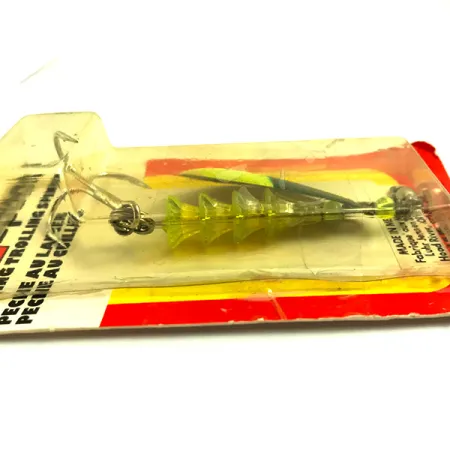 Luhr Jensen Tee Spoon, 1/2oz Green / Fluorescent Yellow Glow in UV light, Fluorescent spinning lure #6069