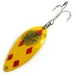 Vintage  Eppinger Dardevle Devle Dog 7700, 1/2oz Five of Diamonds / Red / Yellow / Brass fishing spoon #6073