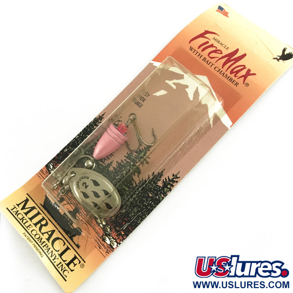   Luhr Jensen Fire Max Miracle 2, 1/4oz Nickel / Pink spinning lure #6305