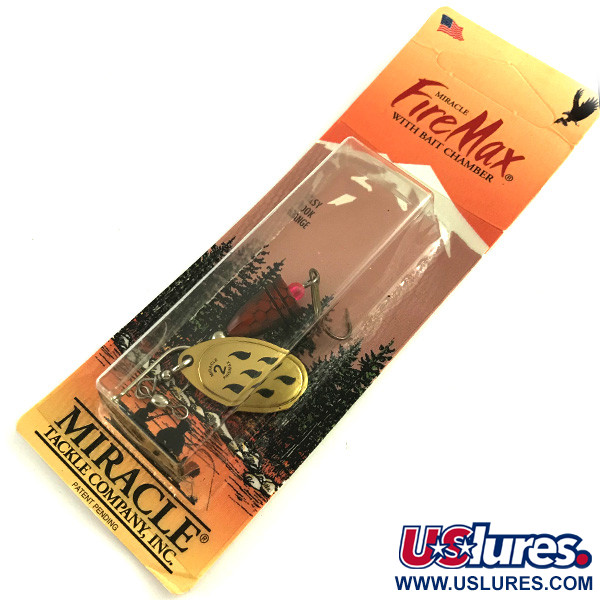   Luhr Jensen Fire Max Miracle 2 - replaceable hook, 1/4oz Gold spinning lure #6121