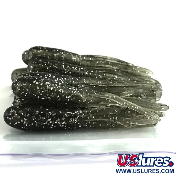 Creme Mini Tail soft bait, Black / Silver Glitter fishing #6126