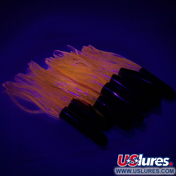  Creme Lure Co Creme Mini Tail soft bait UV,  Brown / Orange UV Glow in UV light, Fluorescent fishing #12298