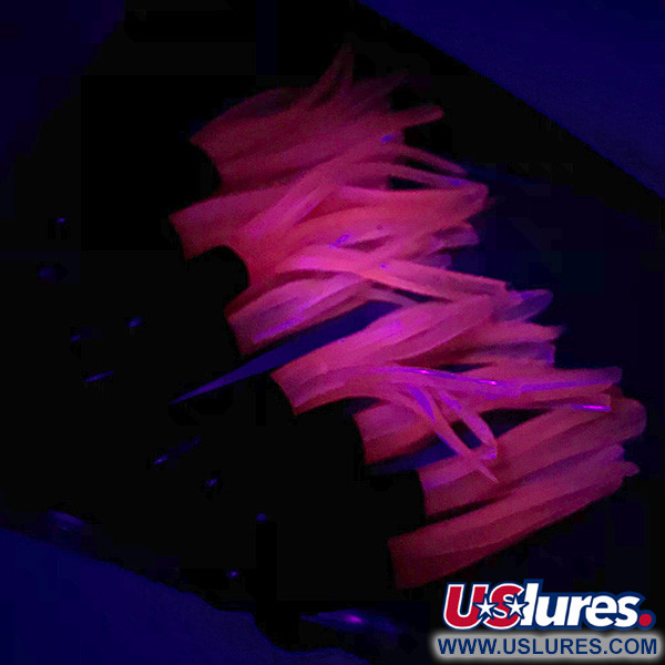 Creme Lure Co Creme Mini Tail soft bait UV,  Black / Pink / UV Glow in UV light, Fluorescent fishing #6296