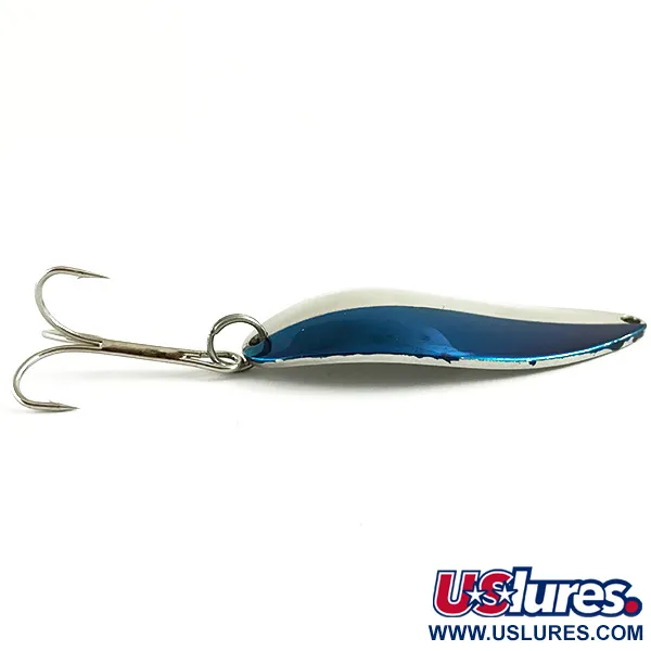 Vintage  Seneca Little Cleo (Hula Girl), 3/4oz Nickel / Blue fishing spoon #6109