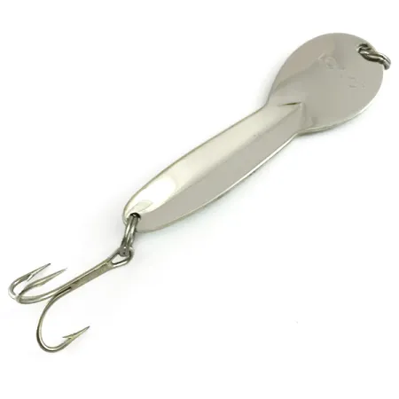 Vintage Glen Evans Loco 4, 3/4oz Nickel / Green fishing spoon #6110