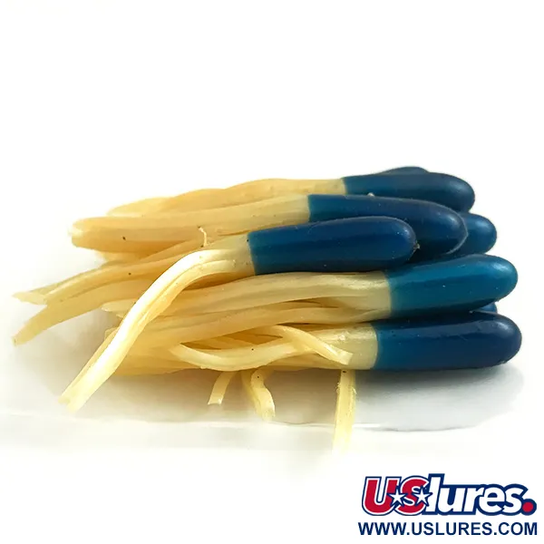 Creme Mini Tail soft bait, White / Blue fishing #6115