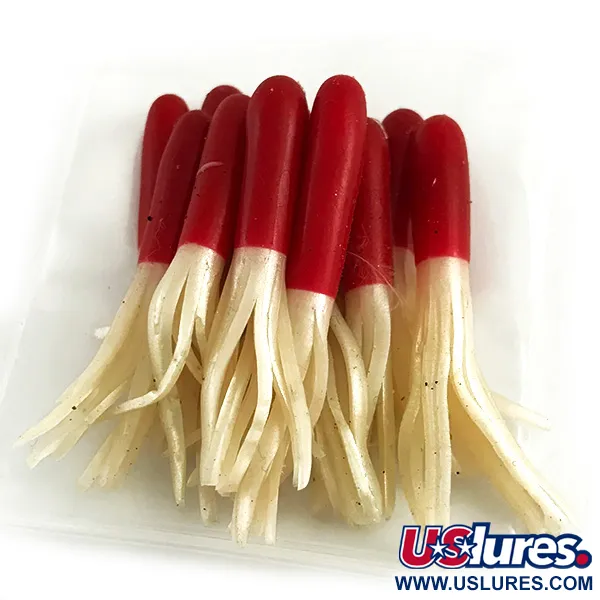 Creme Mini Tail soft bait , Red / White fishing #6116