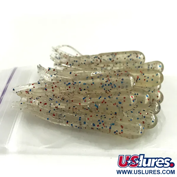Creme Mini Tail soft bait , Transparent / Red and Blue Glitter fishing #6134